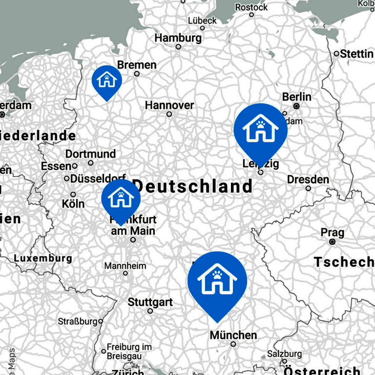Google Maps Überblick Standorte Dtschb